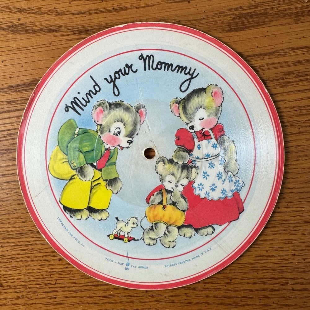 Vintage 1940s Voco‎ Mind Your Mommy London Bridge Picture Disc Record